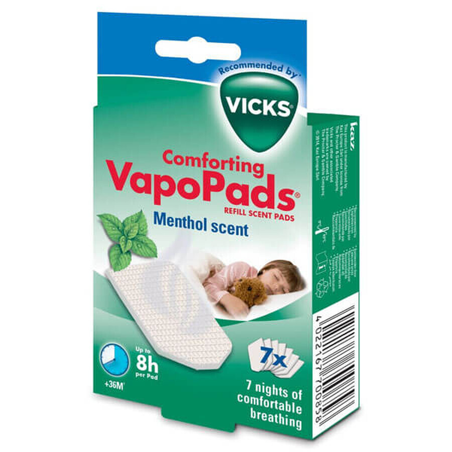 Buy Vicks Comforting VapoPads, refills for oil diffuser, menthol-flavored, 7 pieces Vicks Comforting VapoPads, refills for oil diffuser, menthol-flavored, 7 pieces
