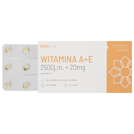 SEMA Lab Vitamine A+E 2500 IE + 20 mg, 30 capsules