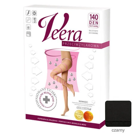Veera Przeciwżylakowa, compression tights, 140 den, size 3, black