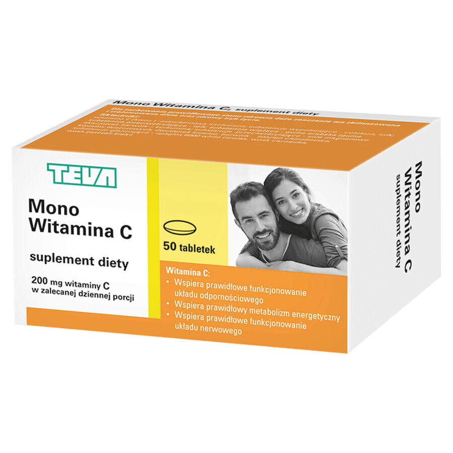 Mono Vitamine C 200 mg, 50 comprimés