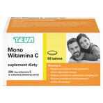 Mono Vitamine C 200 mg, 50 comprimés Mono Vitamine C 200 mg, 50 comprimés