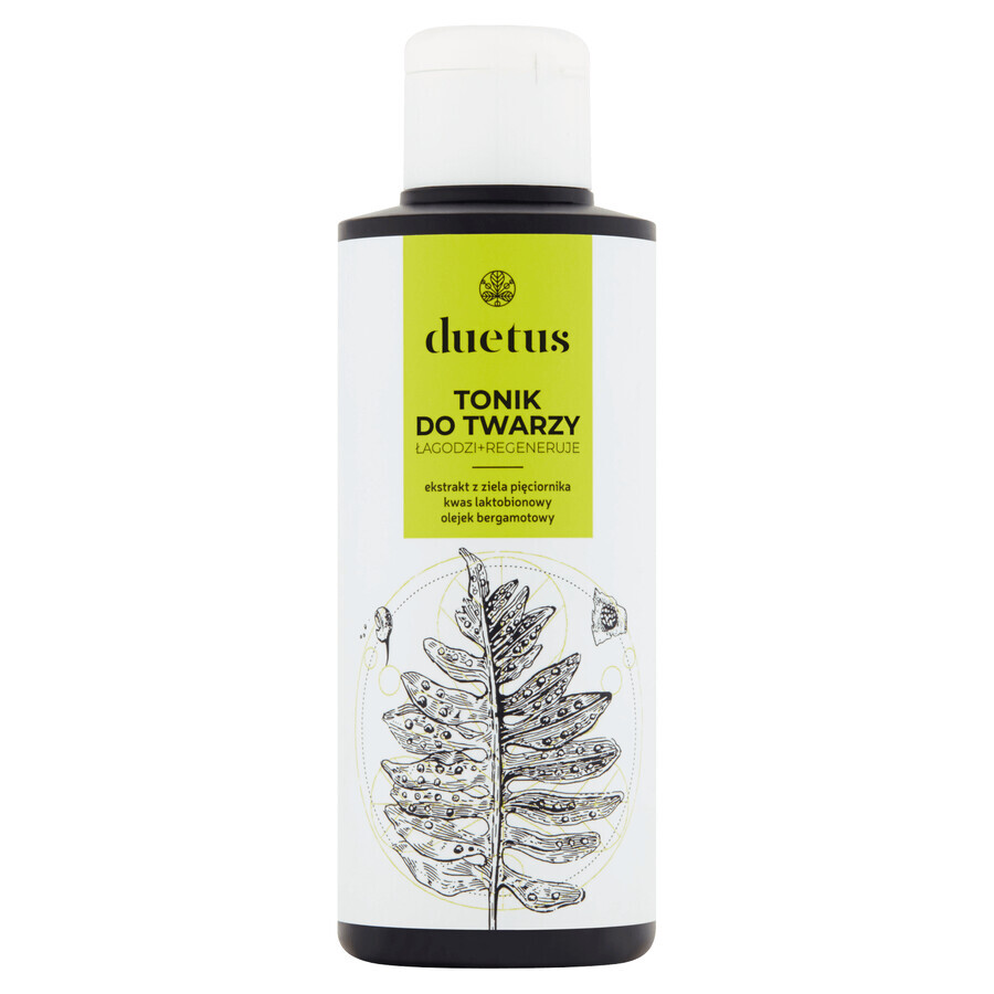 Duetus, tonico per il viso, lenisce, rigenera, 150 ml