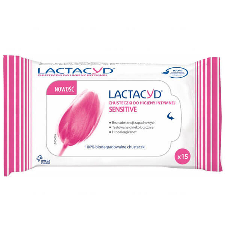 Cumpără Lactacyd Sensitive, șervețele igienice intime, 15 bucăți Lactacyd Sensitive, șervețele igienice intime, 15 bucăți