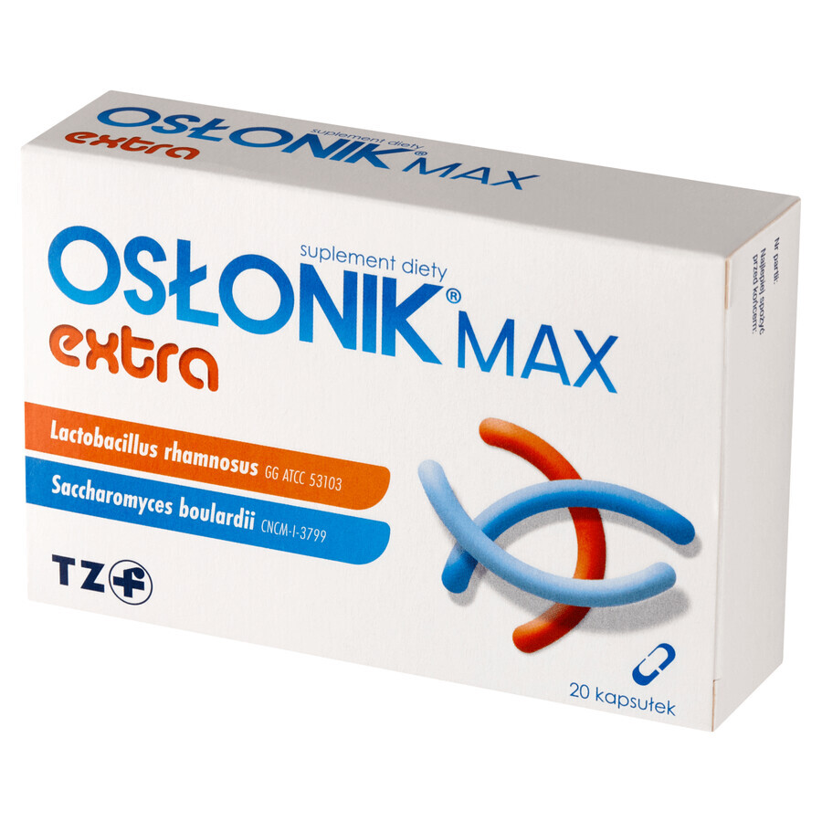 Osłonik Max Extra, pour les adultes et les enfants de plus de 3 ans, 20 gélules