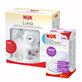 NUK, pompă de s&#226;n electrică bifazică, Luna, 1 buc + tampoane de s&#226;n, Ultra Dry, 30 buc