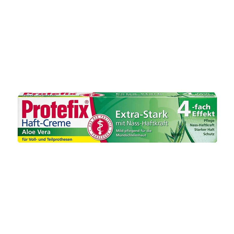 Boutique Protefix, crème de fixation pour prothèses dentaires, à l'aloe vera, extra-forte, 4 x effet, 47 g Protefix, crème de fixation pour prothèses dentaires, à l'aloe vera, extra-forte, 4 x effet, 47 g