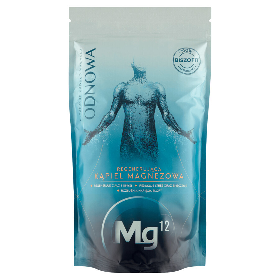 Mg12 Renew, Regenerierendes Magnesiumbad, 100% Bishofit, Magnesiumflocken, 1 kg