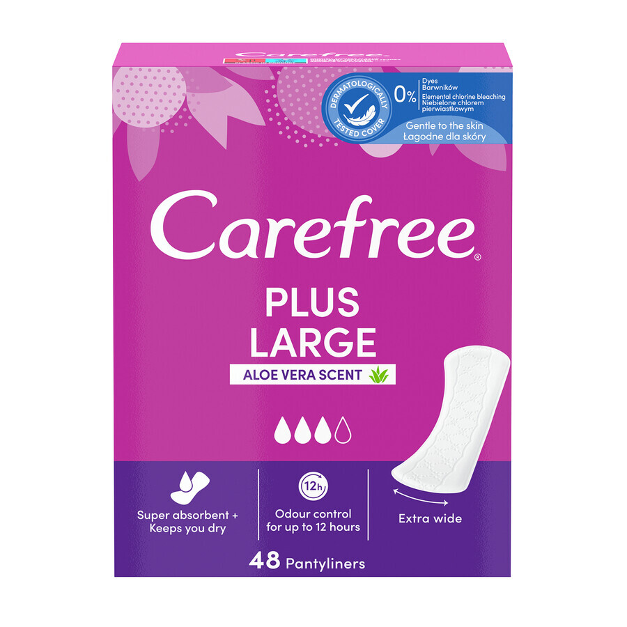 Winkel op Carefree maandverband, plus large, aloë vera geur, 48 stuks Carefree maandverband, plus large, aloë vera geur, 48 stuks