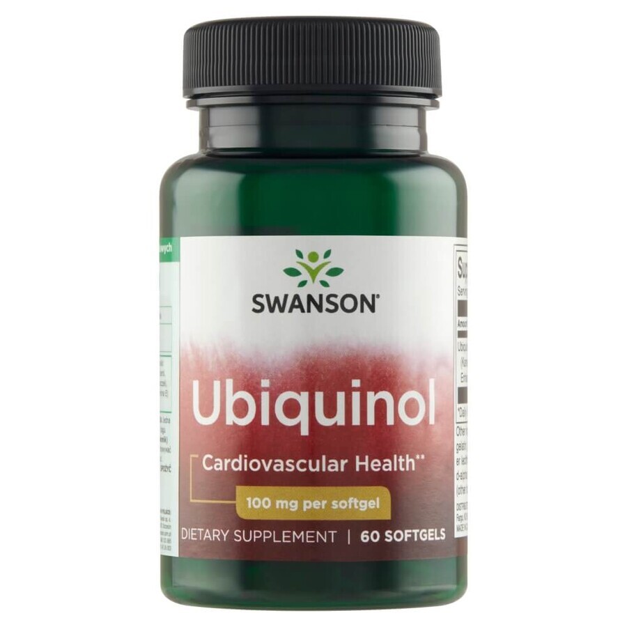 Boutique Swanson Ubiquinol, ubiquinol 100 mg, 60 gélules Swanson Ubiquinol, ubiquinol 100 mg, 60 gélules