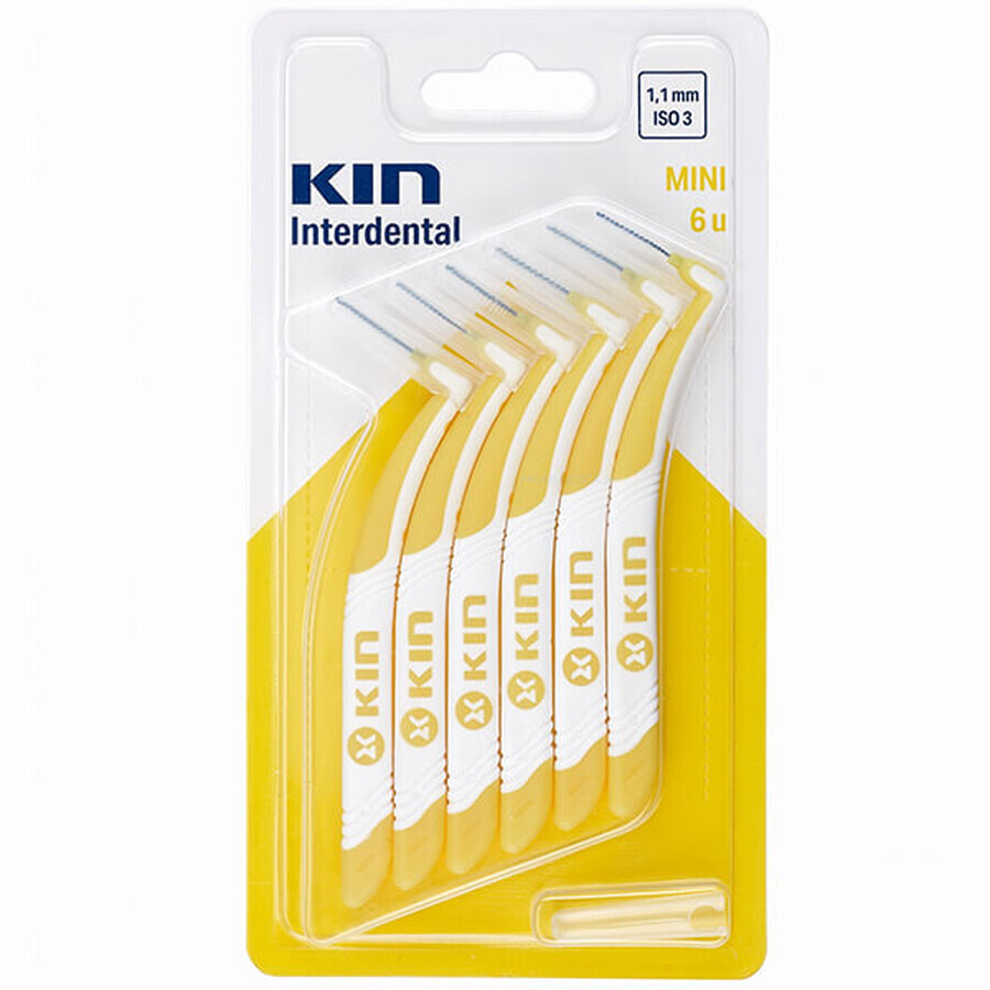 Comprar KIN Interdental, cepillo para espacios interdentales, 1,1 mm, 6 piezas. KIN Interdental, cepillo para espacios interdentales, 1,1 mm, 6 piezas.