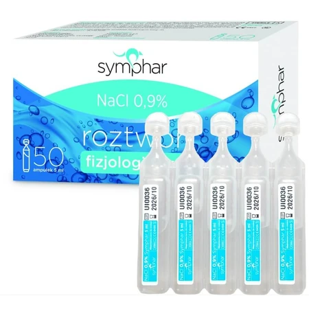 Symphar, NaCl 0,9 % physiologische Lösung, Ampullen, 50 x 5 ml