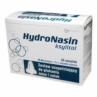 HydroNasin Xylitol, set de rinçage supplémentaire pour le nez et les sinus, 20 sachets