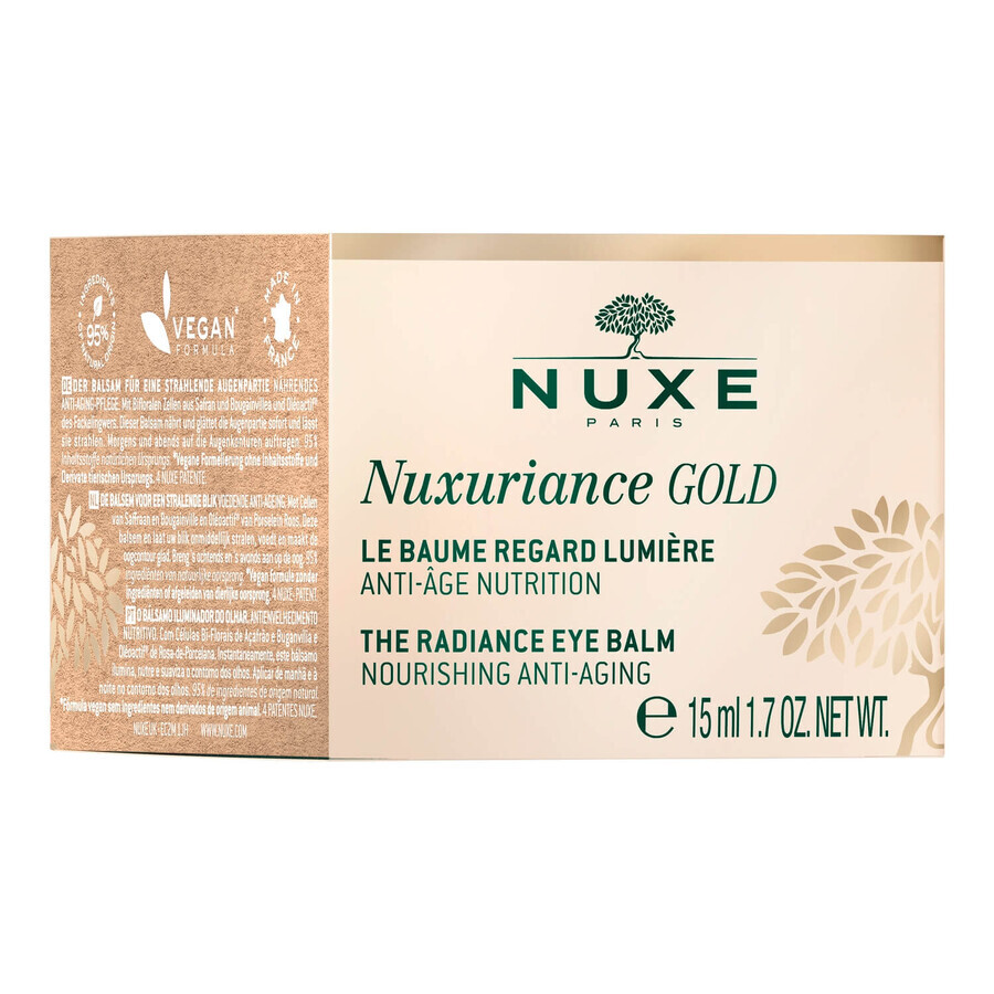Nuxe Nuxuriance Gold, Illuminating eye balm, dry skin, 15 ml