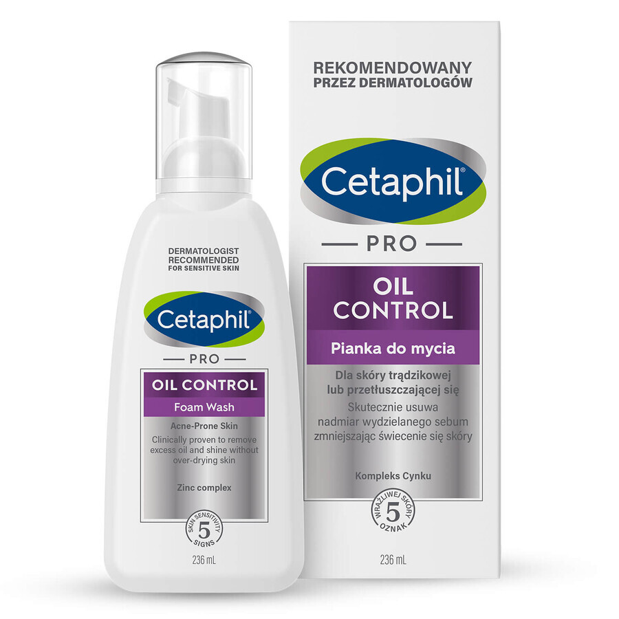 Cetaphil Pro Oil Control Facial Cleansing Foam Acne Prone Skin 236ml