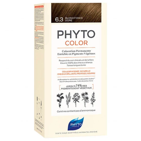 Phyto Color, teinture pour cheveux, 6.3 blond foncé, 50 ml