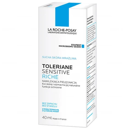 La Roche-Posay Toleriane Sensitive Riche, soin hydratant pour peaux sensibles, 40 ml