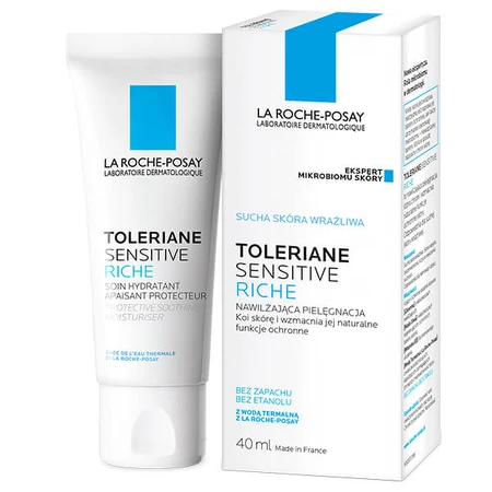 La Roche-Posay Toleriane Sensitive Riche, soin hydratant pour peaux sensibles, 40 ml