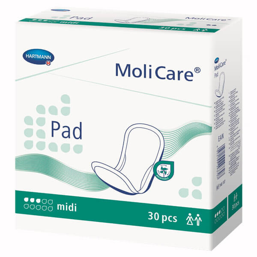 Buy MoliCare Pad, absorbent pad, midi, 3 drops, 30 pieces MoliCare Pad, absorbent pad, midi, 3 drops, 30 pieces