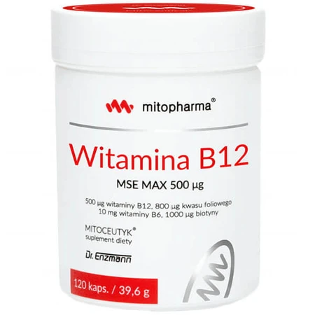 Mito-Pharma Vitamina B12 MSE Max 500 µg, 120 cápsulas