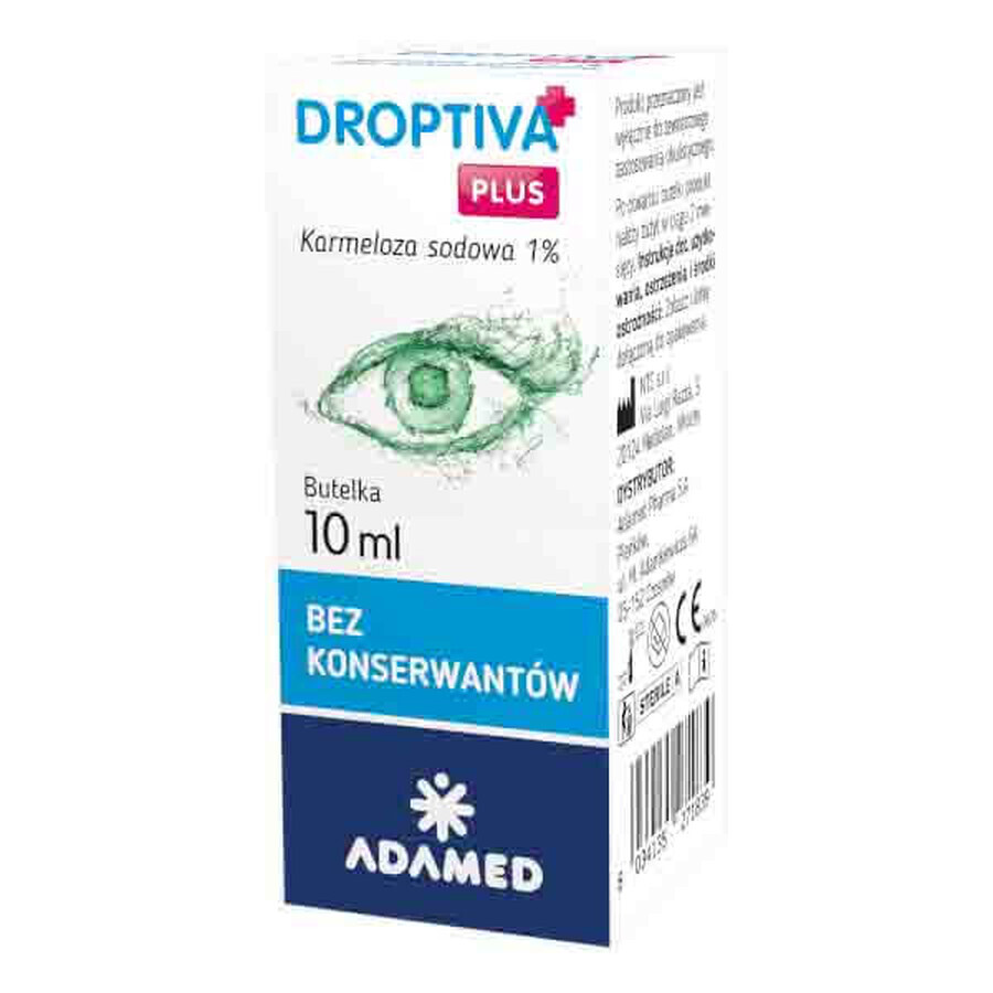 Droptiva Plus 1%, moisturizing eye drops, 10 ml
