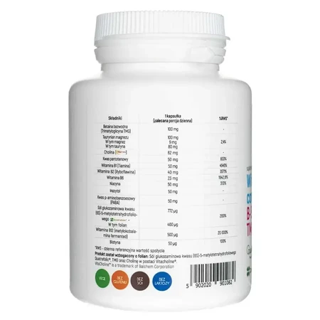 Aliness Complejo vitamínico B B-50 Metil TMG Plus, 100 cápsulas vegetales