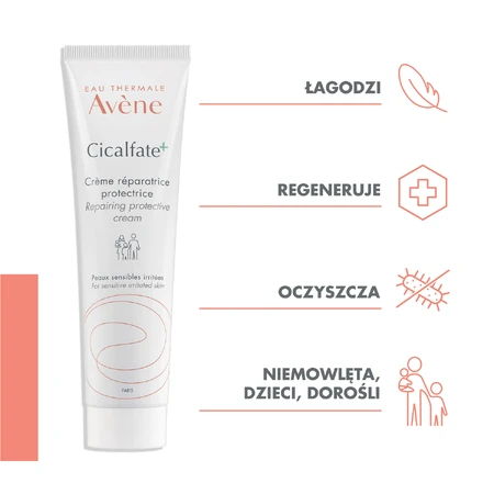 Avene Cicalfate+, regenerierende Schutzcreme für die ganze Familie, empfindliche und gereizte Haut, 100 ml