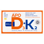ApoD3 2000 UI + K2, 30 capsule A breve scadenza ApoD3 2000 UI + K2, 30 capsule A breve scadenza