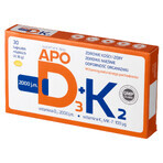 ApoD3 2000 UI + K2, 30 capsule A breve scadenza ApoD3 2000 UI + K2, 30 capsule A breve scadenza