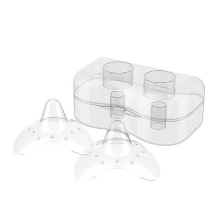 BabyOno Natural Nursing, breast shields, silicone, 823/M, 2 pieces