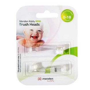 Meriden Kiddy Mini, Schallzahnbürstenaufsätze für Kinder, 0-18 Monate, 2 Stück