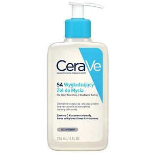 CeraVe, Gel limpiador alisante SA, piel seca y áspera, 236 ml