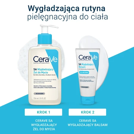 CeraVe, Gel limpiador alisante SA, piel seca y áspera, 236 ml