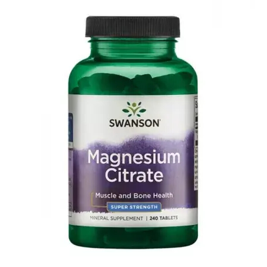 Boutique Swanson Magnesium Citrate, citrate de magnésium, 240 comprimés Swanson Magnesium Citrate, citrate de magnésium, 240 comprimés