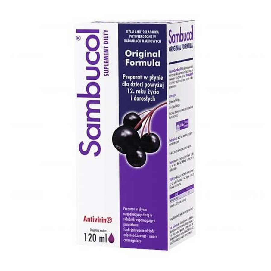 Buy Sambucol Original Formula, for children over 12 years and adults, 120 ml Sambucol Original Formula, for children over 12 years and adults, 120 ml