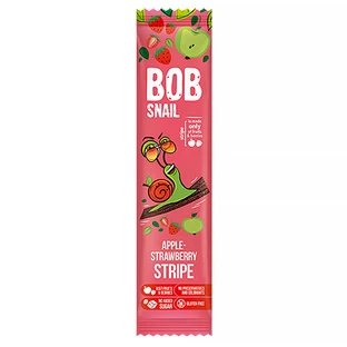 Bob Snail Stripe Fruchtsnack, Apfel, Erdbeere, 14 g