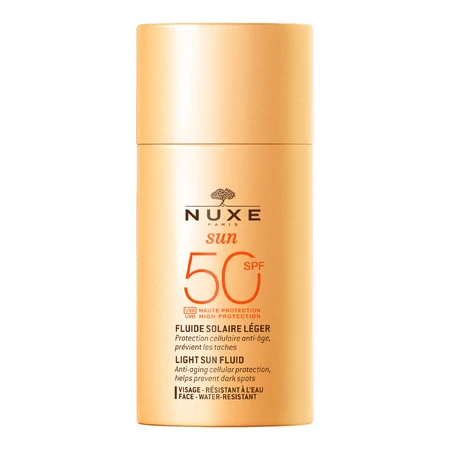 Nuxe Sun, crema ligera con protección alta SPF 50, piel normal y mixta, 50 ml