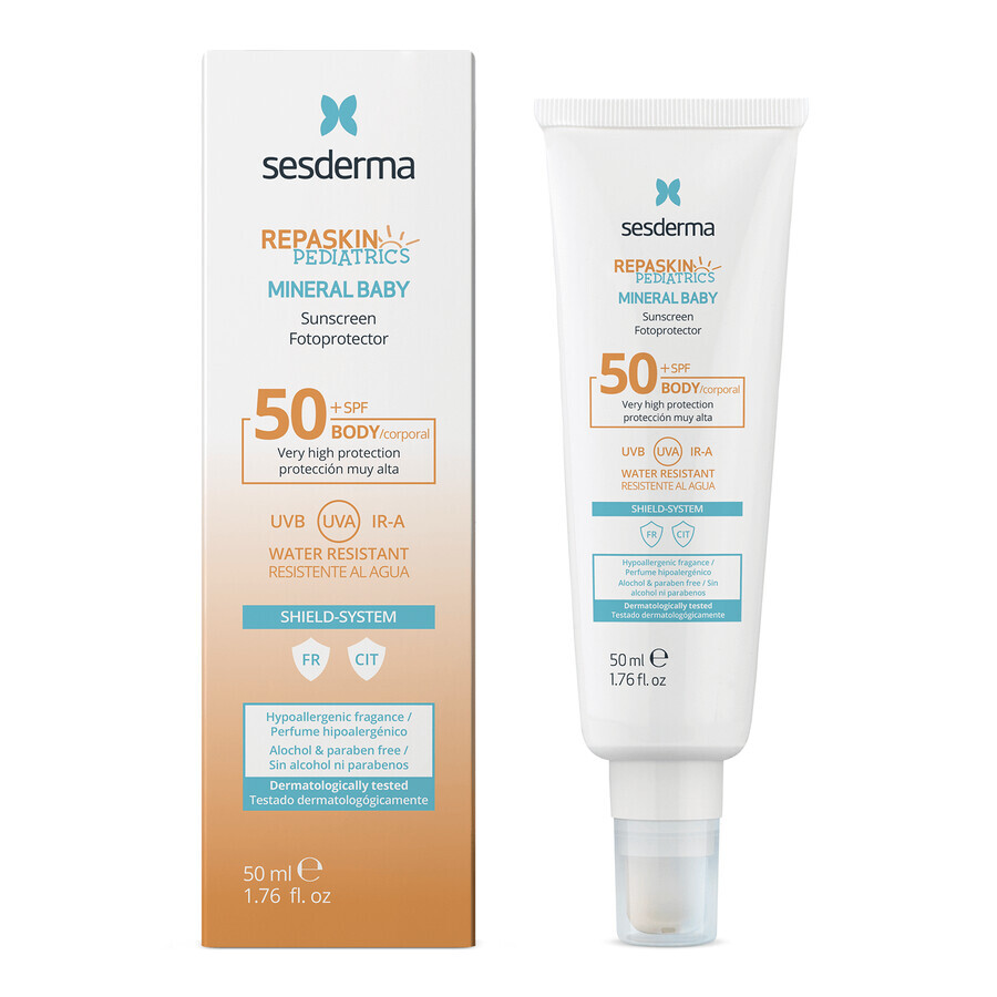 Shop Sesderma Repaskin Pediatrics, mineralisches Sonnenschutzmittel für Kinder unter 3 Jahren, SPF 50+, 50 ml Sesderma Repaskin Pediatrics, mineralisches Sonnenschutzmittel für Kinder unter 3 Jahren, SPF 50+, 50 ml