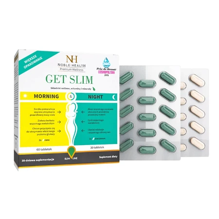 Noble Health Get Slim Matin, 60 comprimés + Nuit, 30 comprimés 