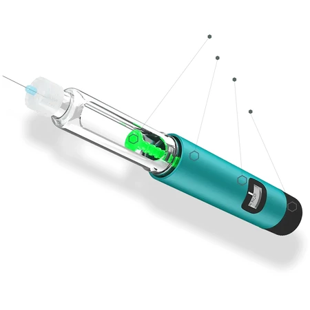 GensuPen 2, automatic insulin injector, turquoise