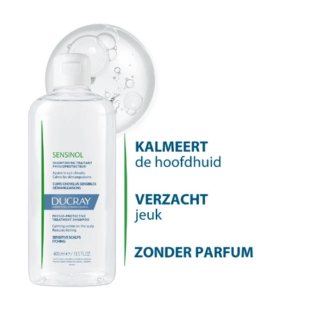 Ducray Sensinol, shampooing capillaire, protection physiologique, 400 ml
