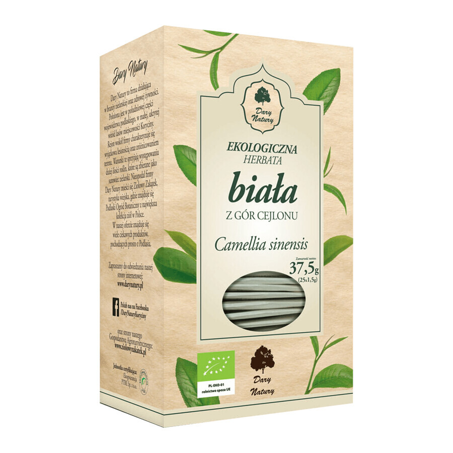 Cumpără Dary Natury Ceai alb, organic, 1,5 g x 25 pliculețe Dary Natury Ceai alb, organic, 1,5 g x 25 pliculețe