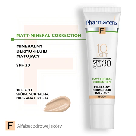 Pharmaceris F Matt-Mineral-Correction, mattierendes Fluid 10 Light SPF 30, 30 ml