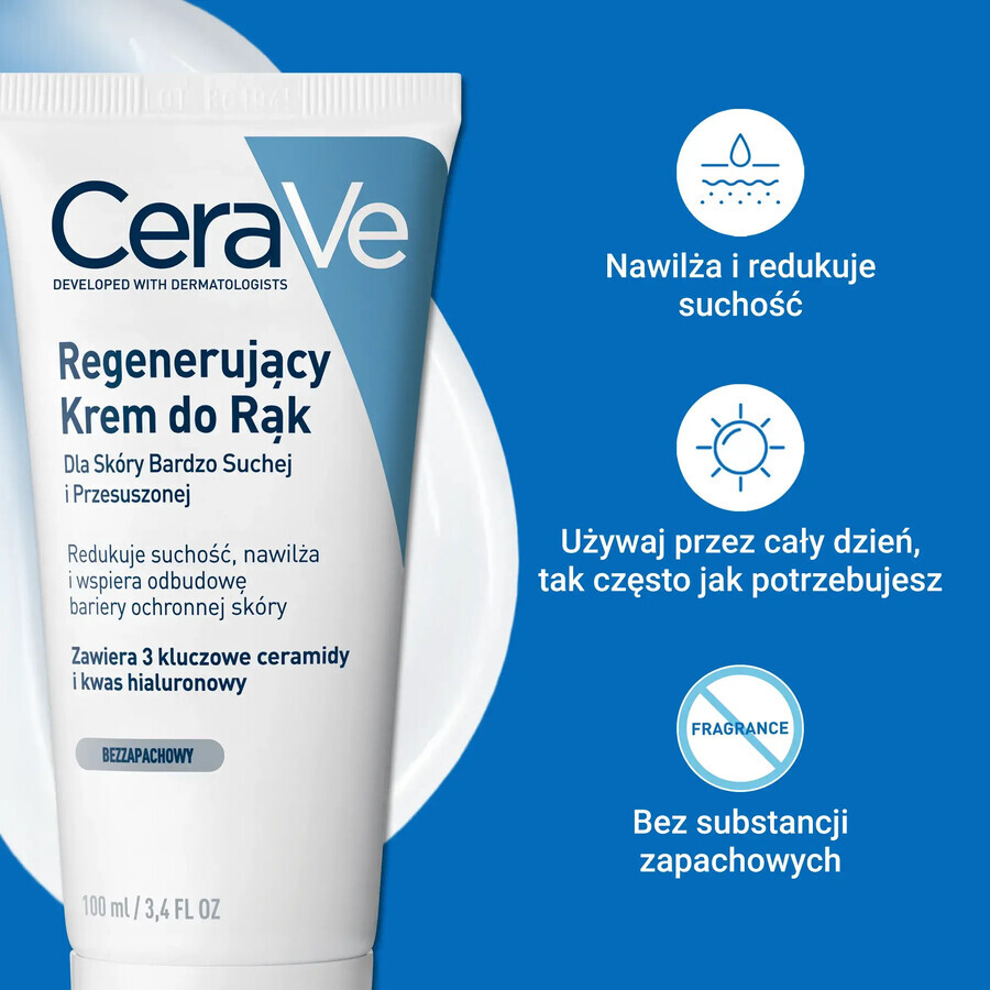 CeraVe, regenerierende Handcreme, sehr trockene und dehydrierte Haut, 100 ml