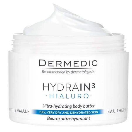 Dermedic Hydrain 3 Hialuro, ultra-hydraterende body butter, 225 ml