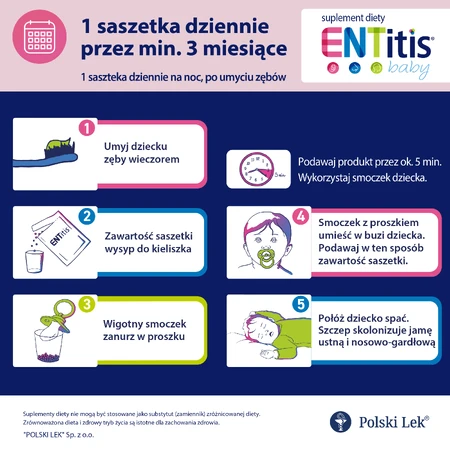 ENtitis Baby para bebés mayores de 6 meses y niños, sabor plátano, 30 sobres
