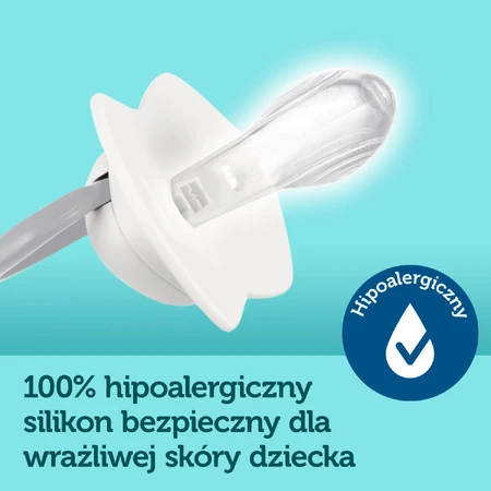 Canpol Baby's, fopspeen, silicone, symmetrisch, Neon Love, blauw, 22/653, 6-18 maanden, 2 stuks