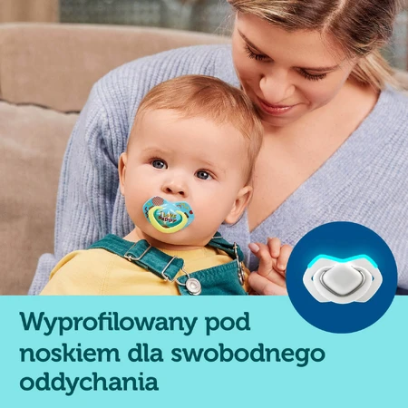Canpol Baby's, fopspeen, silicone, symmetrisch, Neon Love, blauw, 22/653, 6-18 maanden, 2 stuks