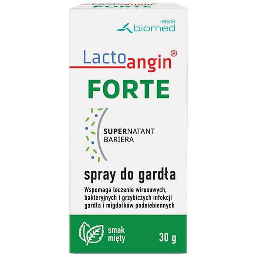 Lactoangin Forte, spray pour la gorge, goût menthe, 30 g