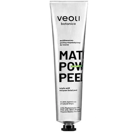 Veoli Botanica Matcha Power Peel, peeling facial enzimático, multiácido, 75 ml