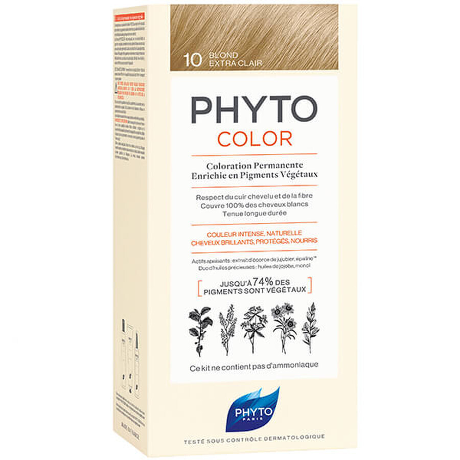 Boutique Phyto Phytocolor 10, coloration des cheveux, blond extra clair Phyto Phytocolor 10, coloration des cheveux, blond extra clair
